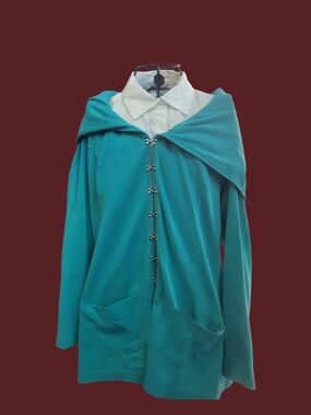 Soft Surroundings Teal Pullover Top